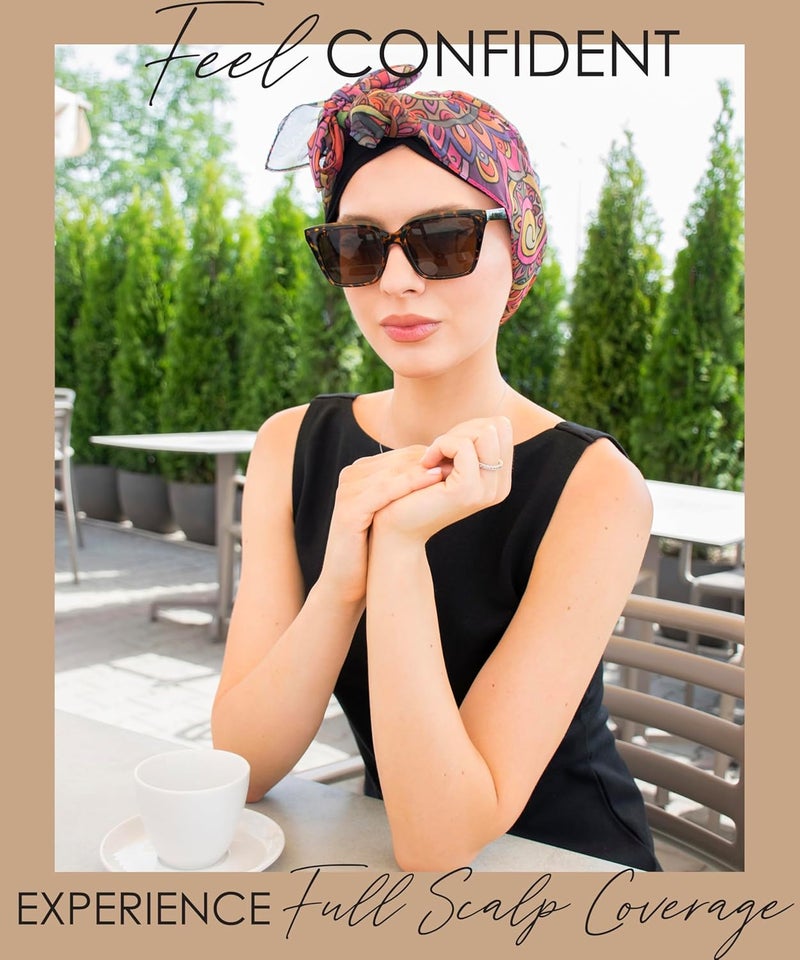 CAPLORD Head Scarf for Women Skull Cap Chemo Patients Headwear Cancer Hair Loss Scarf Headwrap Cover Hat Turban Covering Wrap - Image 2